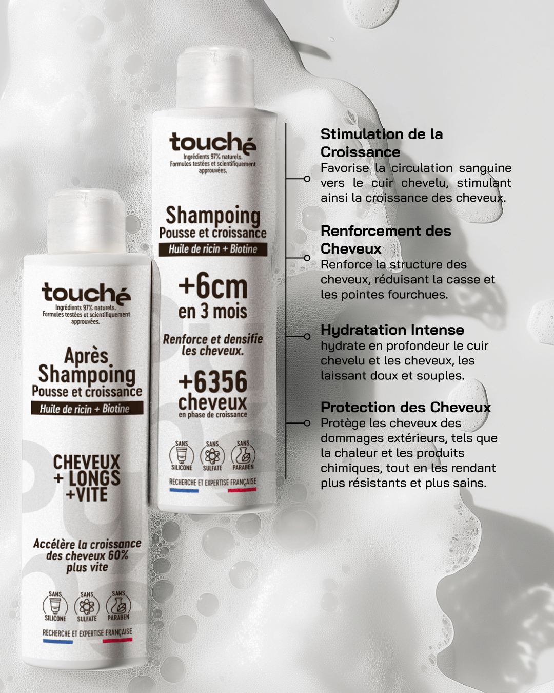 Pack shampooing et après-shampooing pousse et croissance